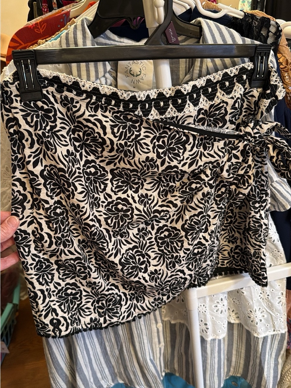 Zara Black and White Floral Print Top
